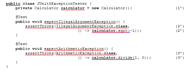 The JUnit5ExceptionTester class 1.PNG The JUnit5ExceptionTester class 1.PNG